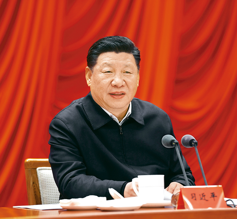 　　2019年1月21日，省部级主要领导干部坚持底线思维着力防范化解重大风险专题研讨班在中央党校开班。中共中央总书记、国家主席、中央军委主席习近平在开班式上发表重要讲话。 新华社记者 饶爱民/摄
